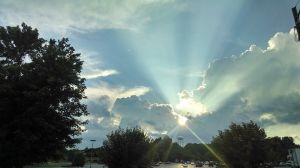through skies