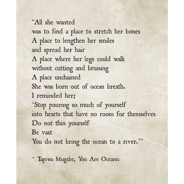 you are an ocean